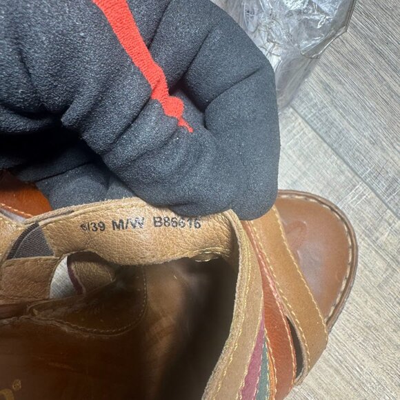 Born Kumi Boho MultiColor Strappy Wedge Slide Heels Women's Size EU 38 - Picture 5 of 7